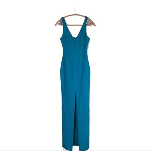 Likely Nicolette Gown in Teal Blue Long Formal Maxi Dress - Picture 3 of 10